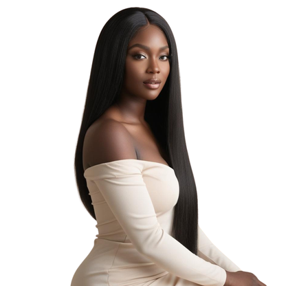 Silky Straight 13x6 HD Lace Glueless Wig-Natural Color Brown