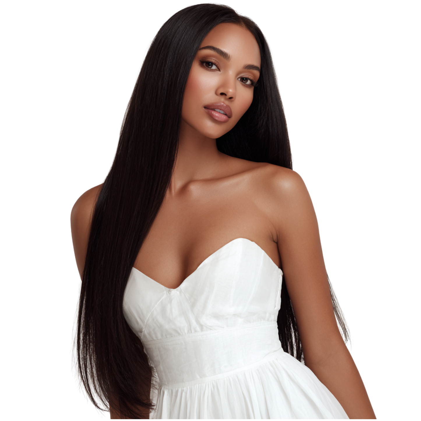 Silky Straight 13x6 HD Lace Glueless Wig-Natural Color Brown